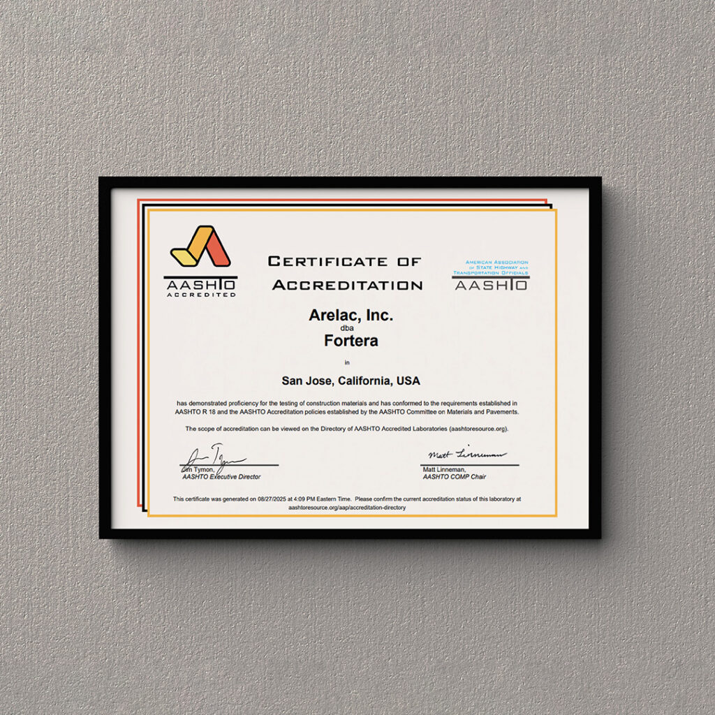 AASHTO Accreditation for Concrete and Cement Physical Testing